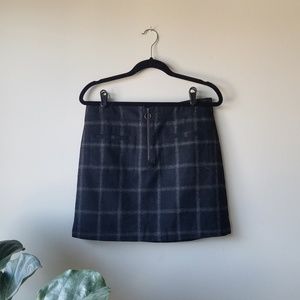 Madewell Plaid Fireside Mini Skirt 6 Windowpane